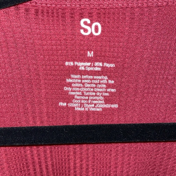 Maroon basic long sleeve - Picture 4 of 4